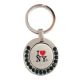 Silver Round Metal Key Ring