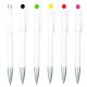 Twist Action Pen, White and Silver