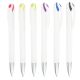 White Twist Action Pen, with Highlight