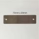 Blank Stainless Steel Label 75mm x 20mm x 1.2mm